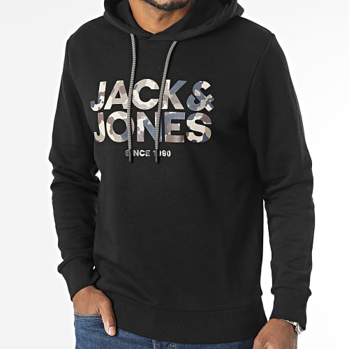 Lot De 2 Sweats Capuche James Noir Gris Clair