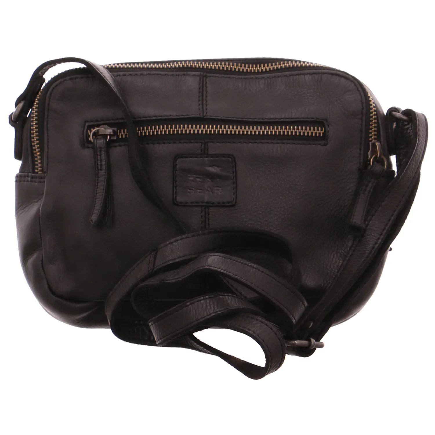 BEAR DESIGN Umhängetasche Schwarz Leder