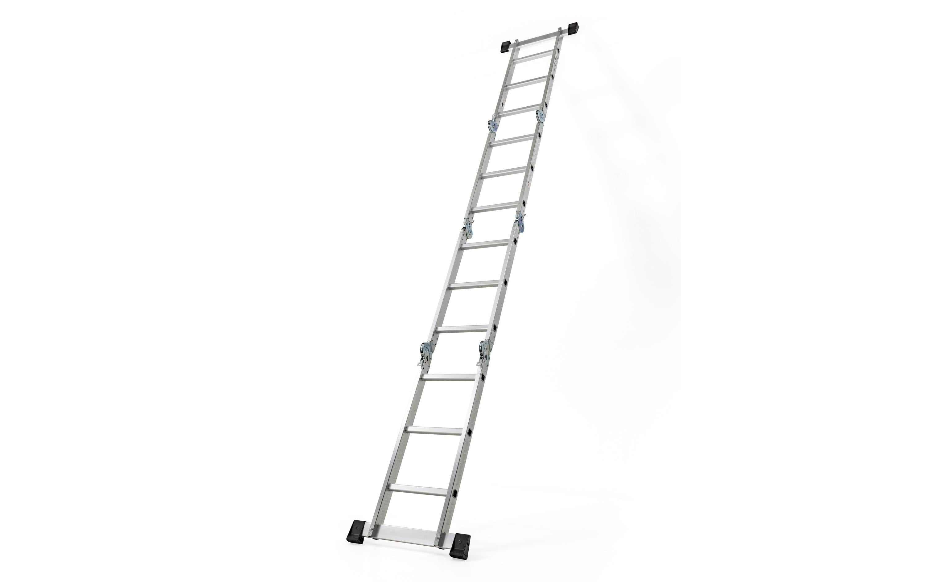 Mehrzweckleiter StepUp 4 x 3 SprossenMultifunktionsleiter aus Aluminium mit zwei Arbeitsplanken
