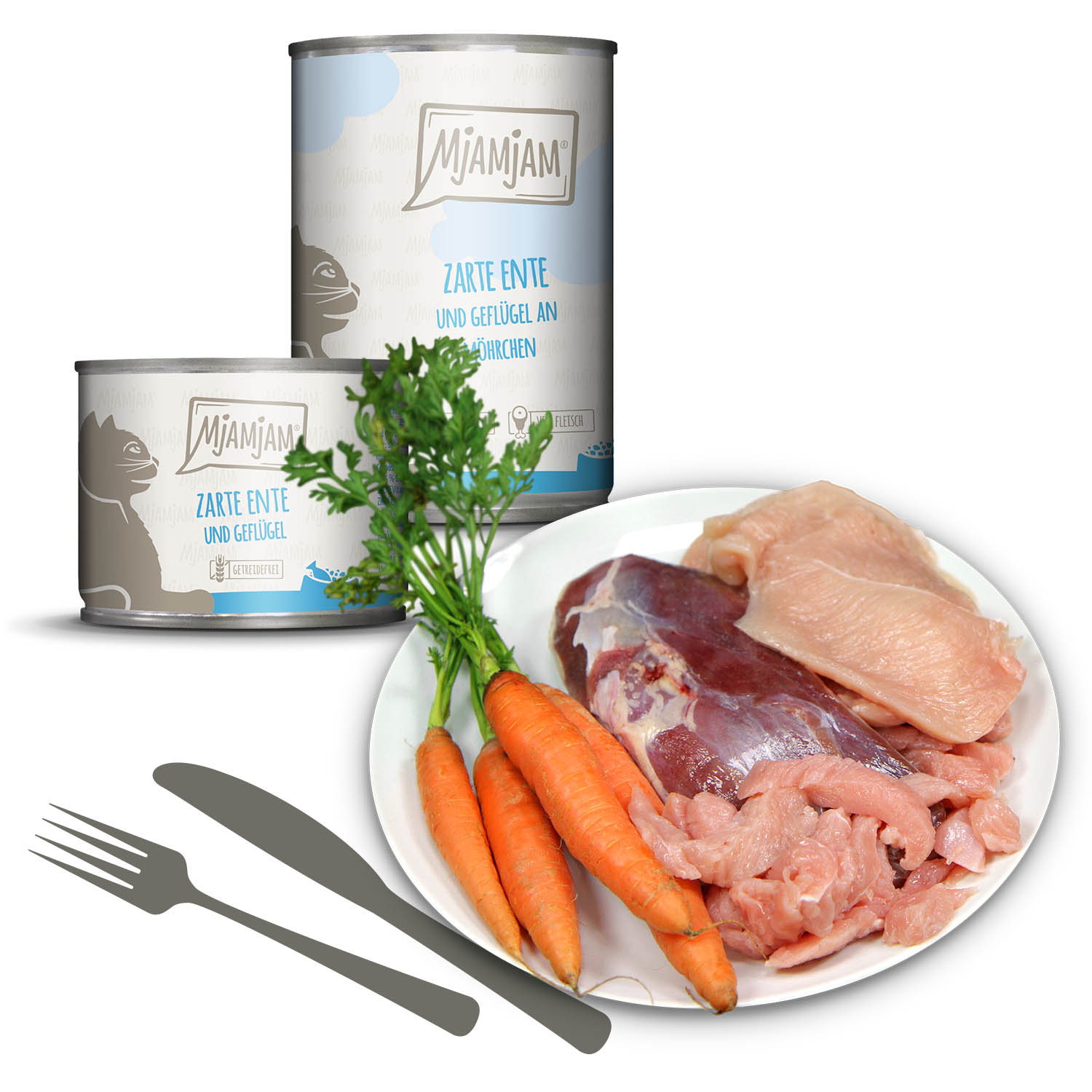zarte Ente & Geflügel an leckeren Möhrchen