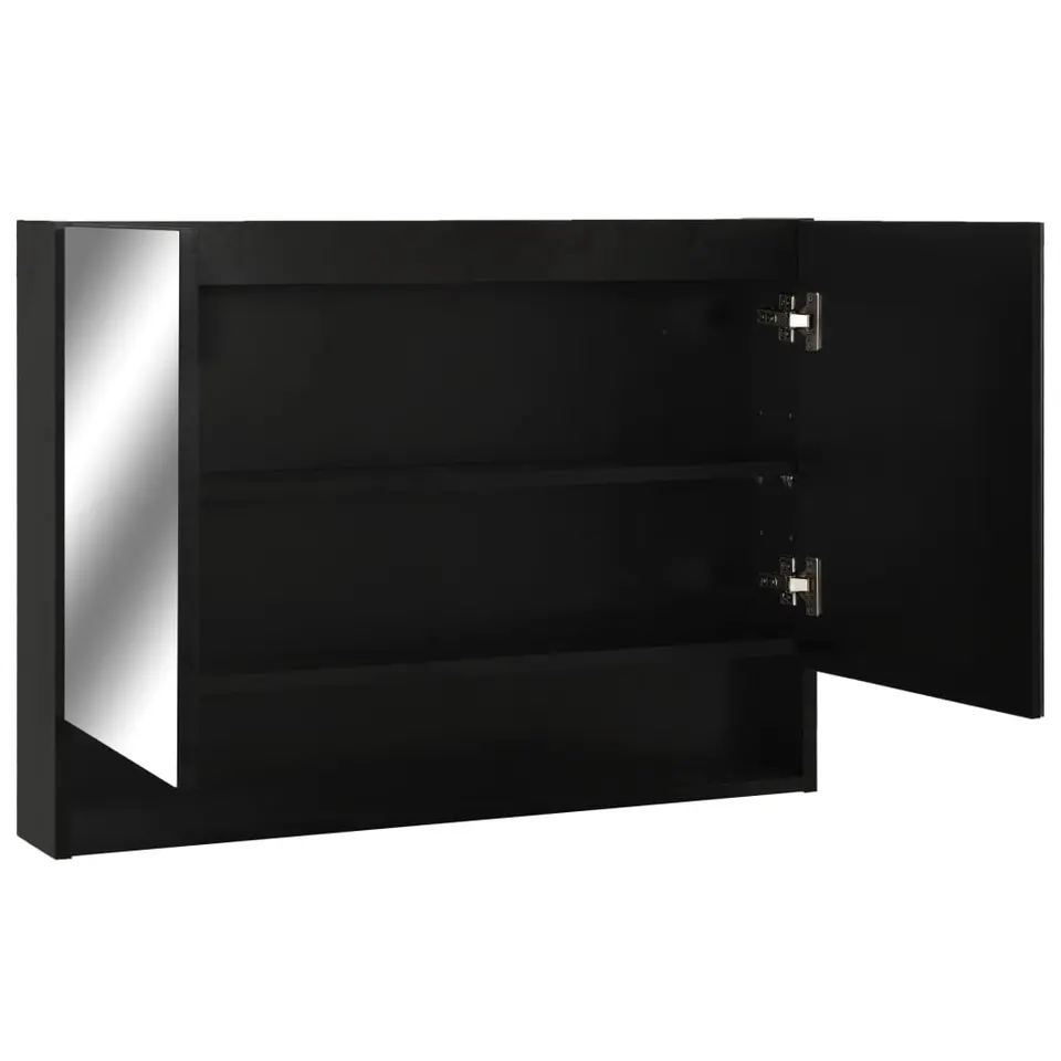 vidaXL - Spiegelkast - Zwart - MDF