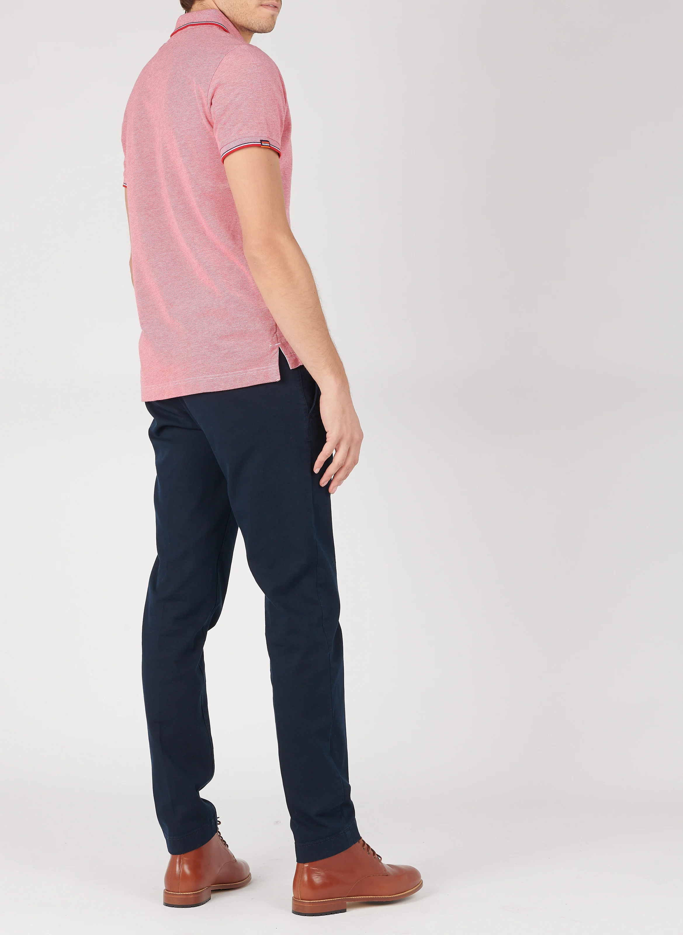 Chino slim-fit en coton mélangé | Bleu