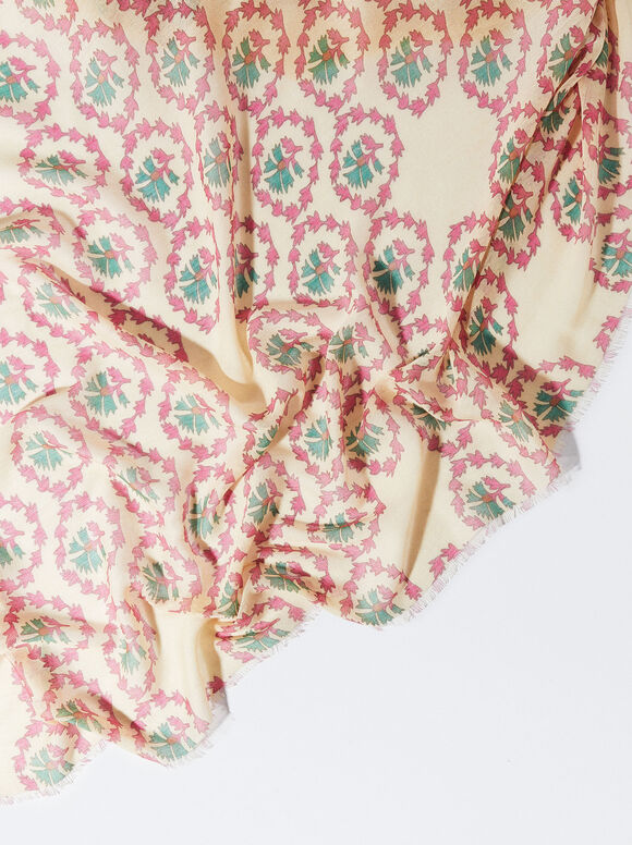 Lenço estampado - Rosa