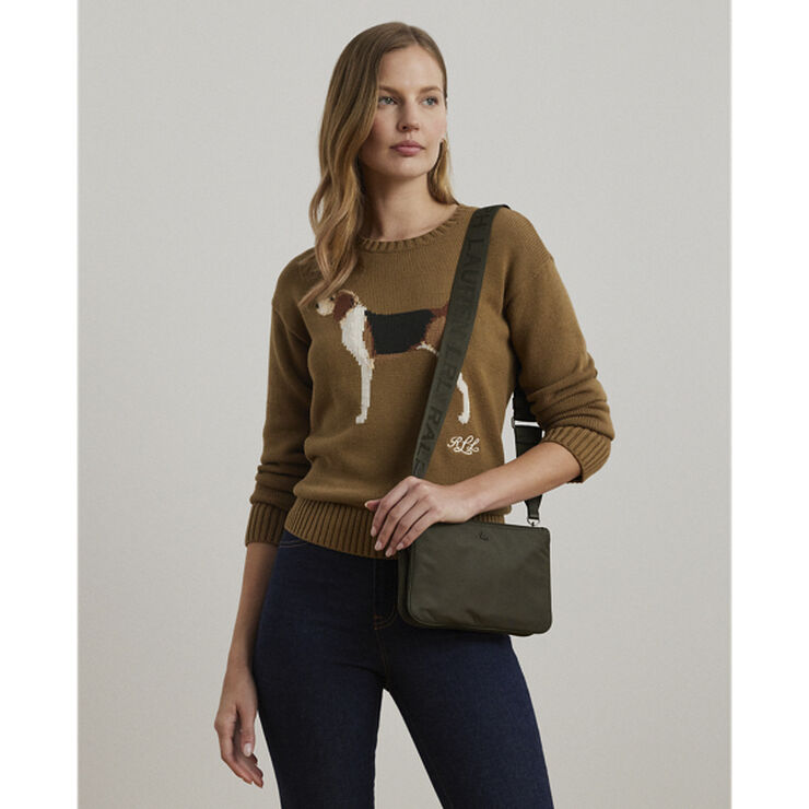Lauren Ralph Lauren REFINED NYLON/WEB-LANDYN-CXB-MED Dark olive/dark olive
