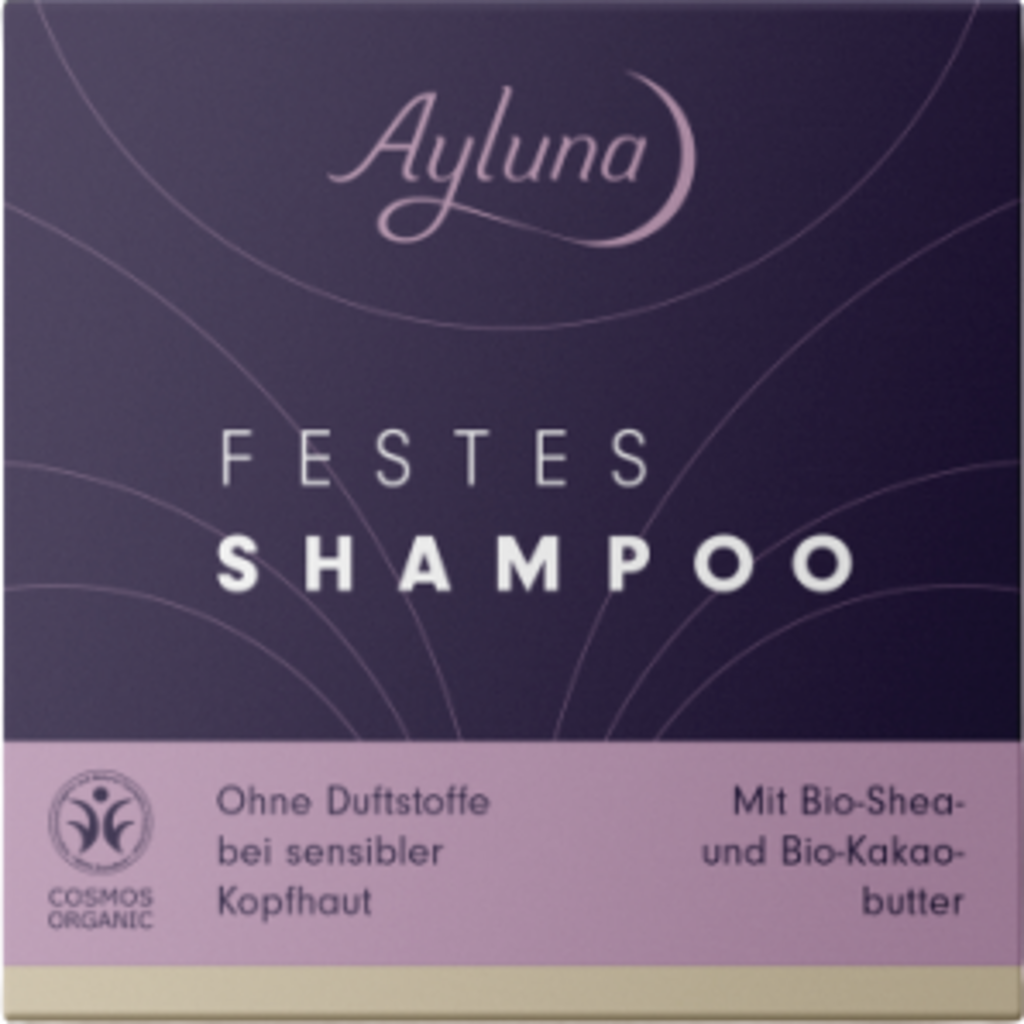 Ayluna  Festes Shampoo Bio-Shea- & Bio-Kakaobutter, 60 g