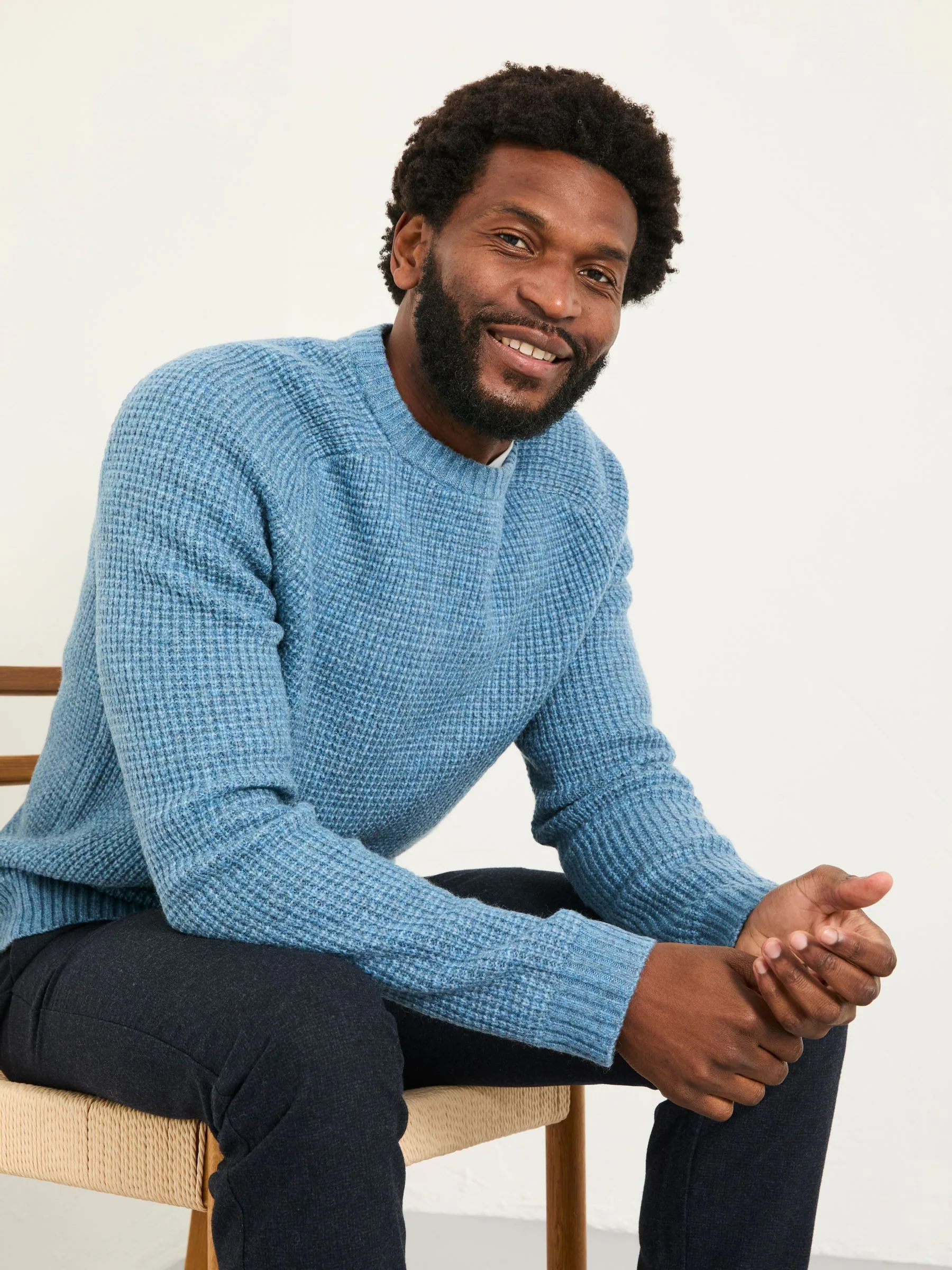 Lichtblauw vintage - FatFace Crew Neck Knitted Jumper