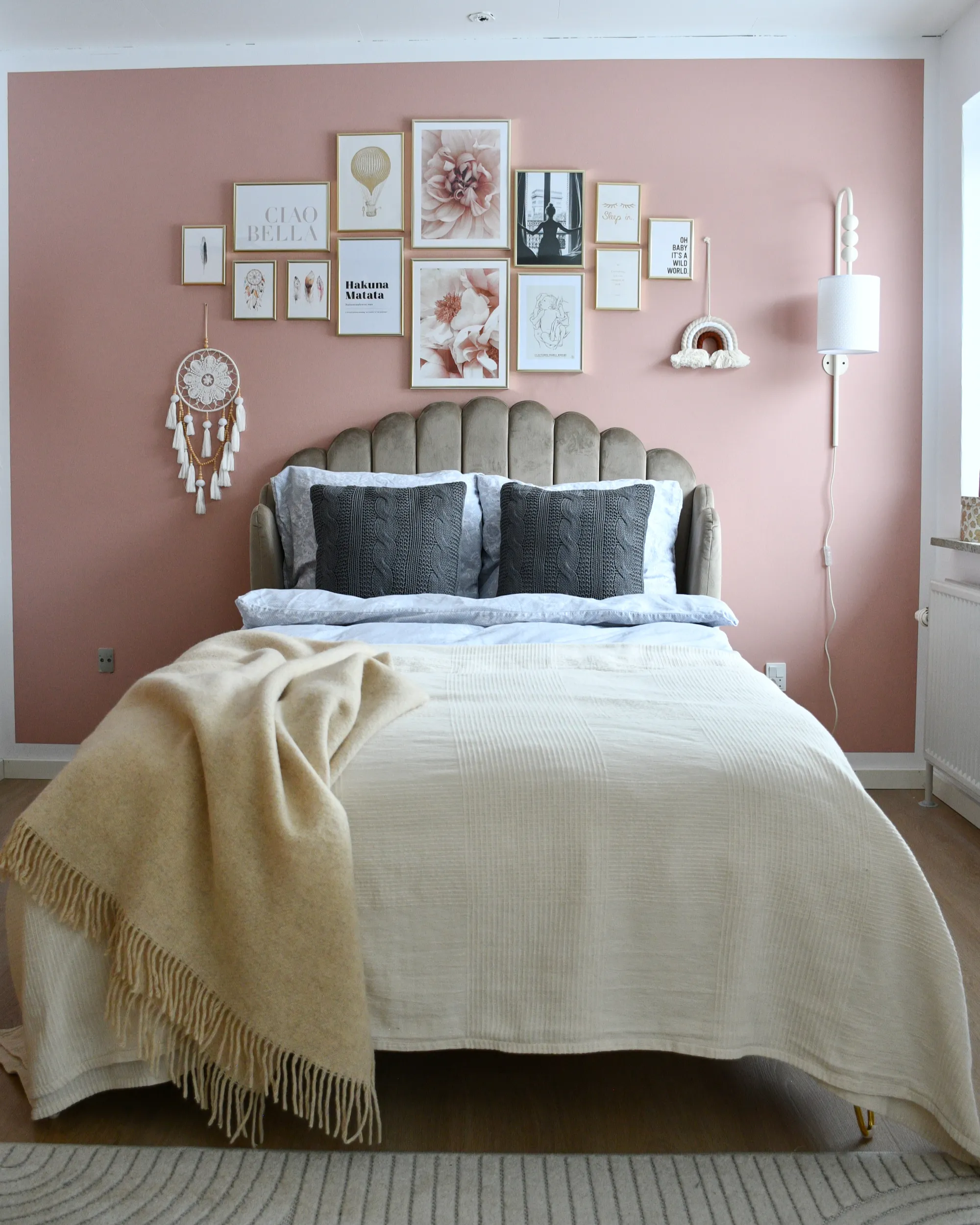 Wandlamp LOKY Metaal Beige