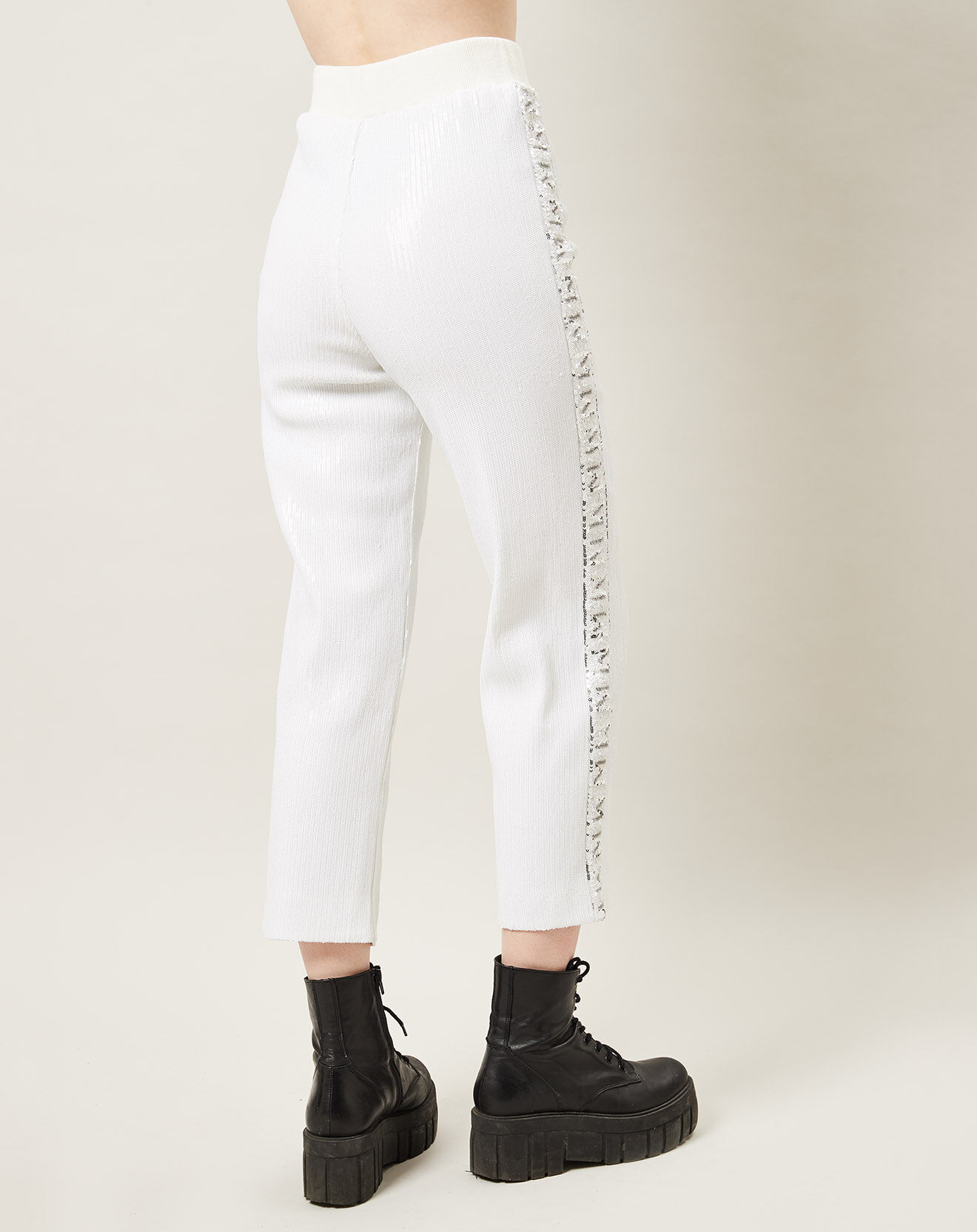 Manoush Pantalon Shiny Run blanc