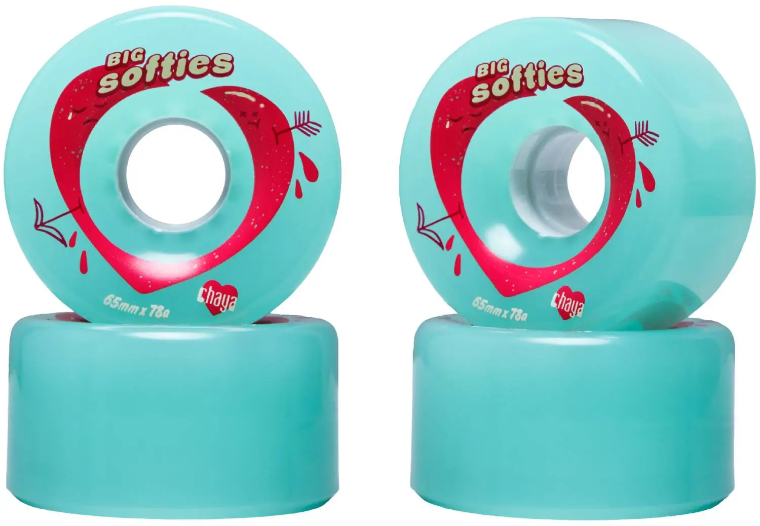 Chaya Big Softies Rulleskøjte Hjul Side By Side 4-Pak