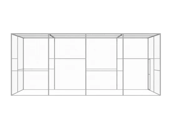 Cage pour chat 6x3x2,5 m Acier galvanisé