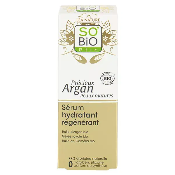 So'Bio Étic Précieux Argan Sérum Hydratant Régénérant Bio 30ml