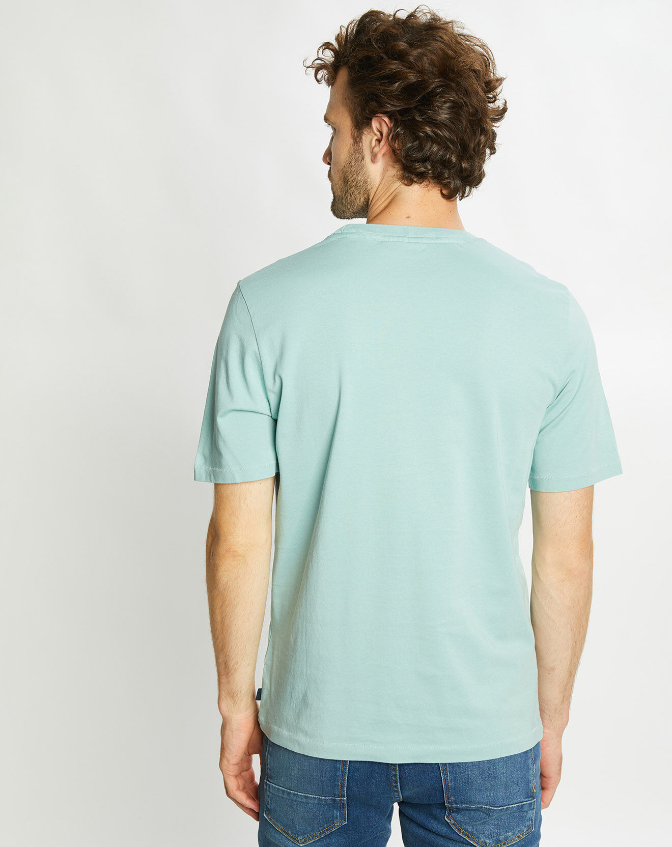 Scotch & Soda T-Shirt 100% Coton Bio Ditch Treats bleu turquoise