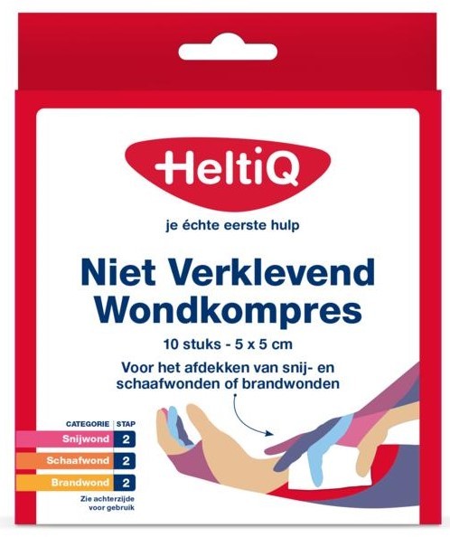 Heltiq Niet Klevend Wondkompres 5 x 5 10st