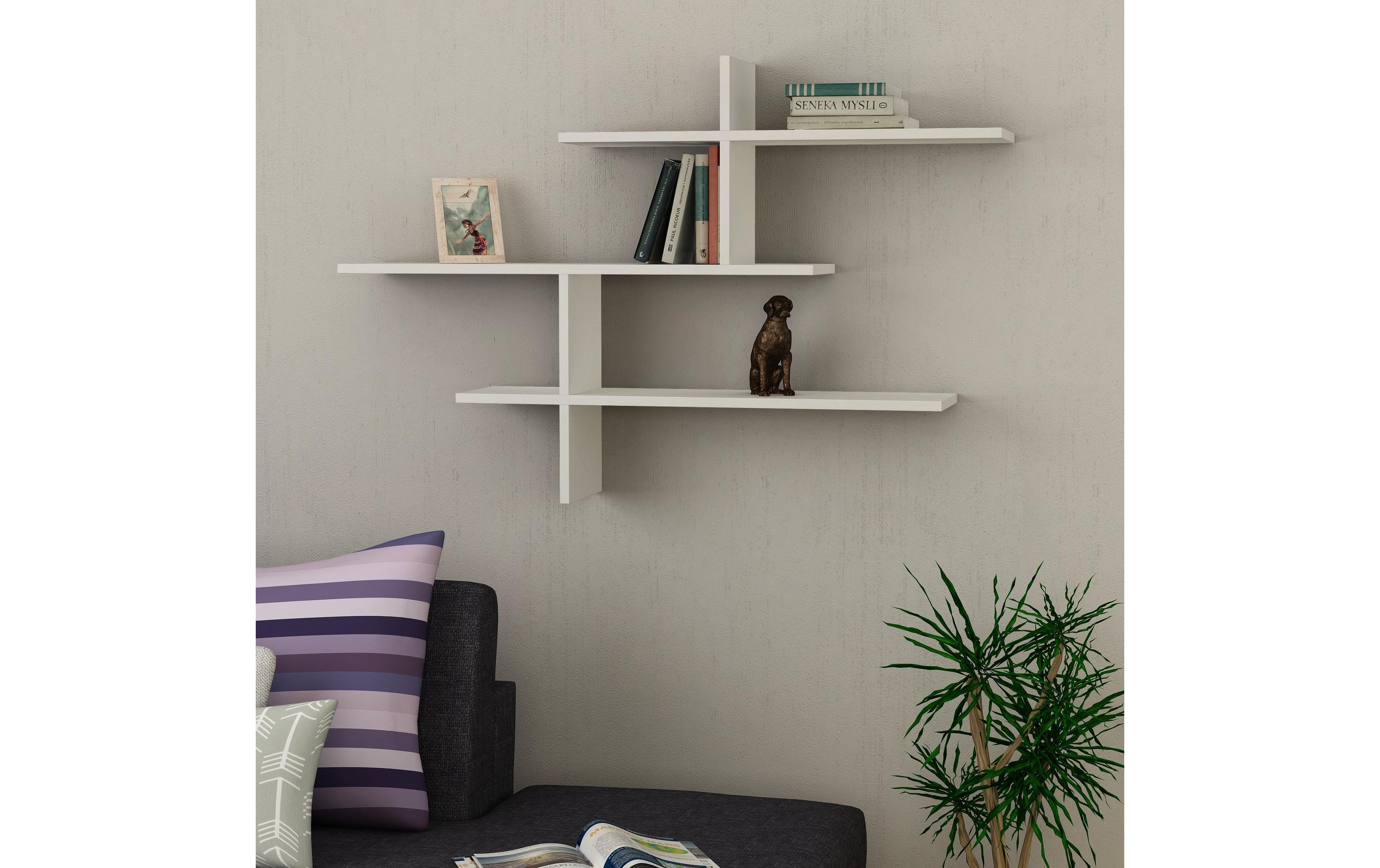 Wandregal Leo 123 x 80.5 cm, WeissWandablagen