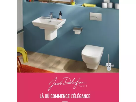 Porte-balai JACOB DELAFON - Collection Eo Classique Noir mat