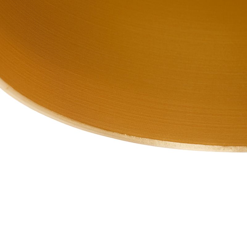 Stoffen lampenkap zwart 40/47/26 met gouden binnenkant