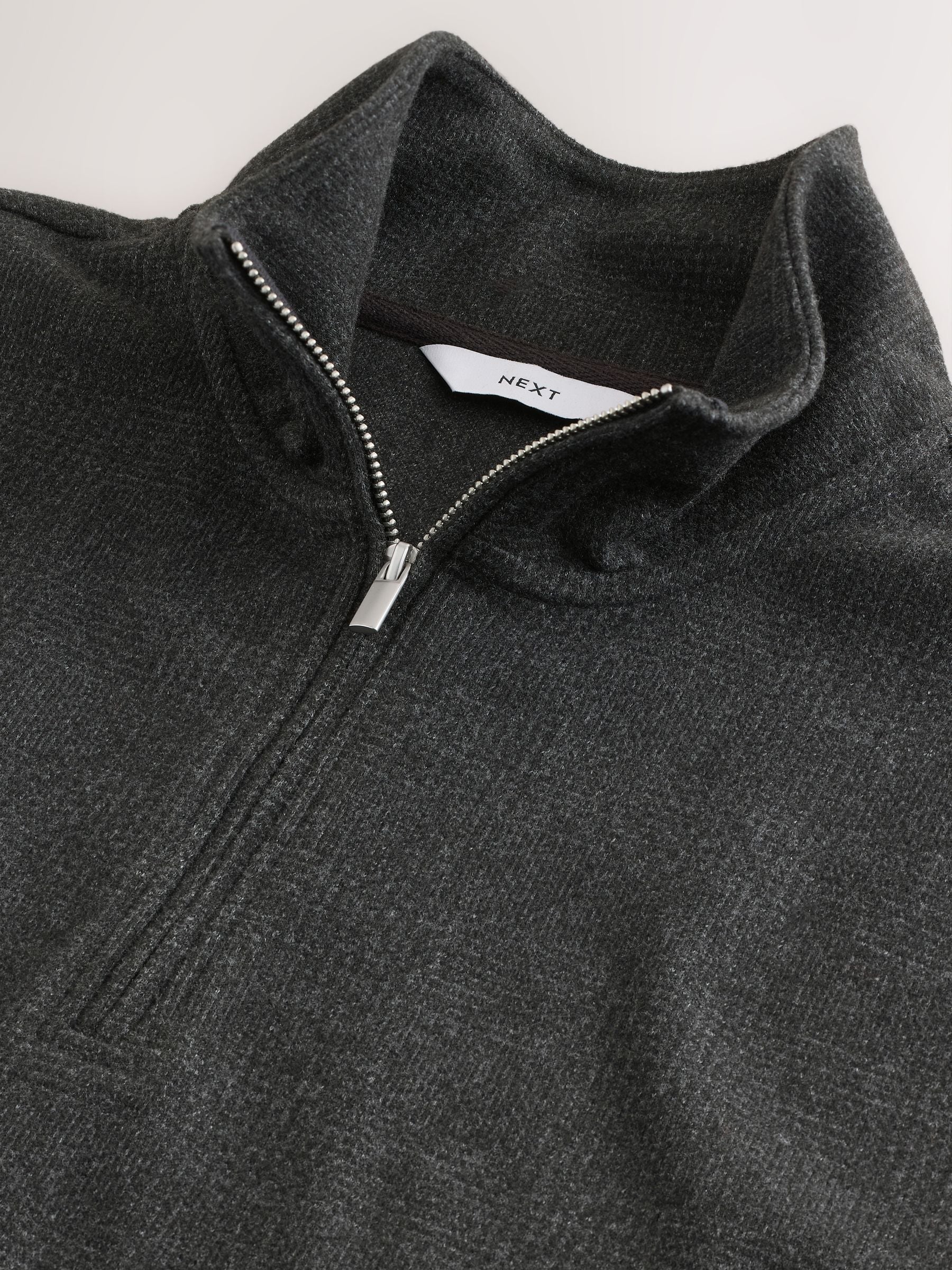 Zwarte ruit - Long Sleeve Quarter Zip Jumper
