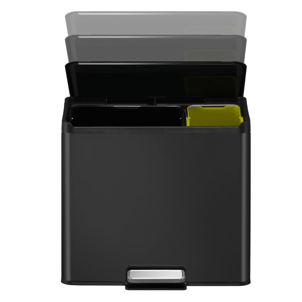 Poubelle à pédale essential 20+9 l noir