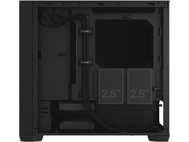 Fractal Design PC-Gehäuse Pop Mini Silent Solid Schwarz Mini-Tower mit drei vorinstallierten 120-mm-Lüftern