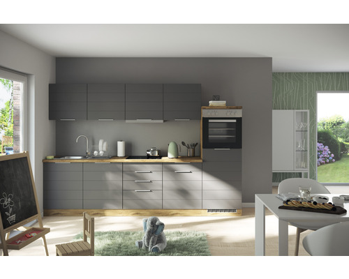 Held Furniture wastafelkast inclusief spoelbak Florence BxDxH 120x60x86 cm grijs mat gedemonteerd scharnier omkeerbaar (links of rechts te monteren)