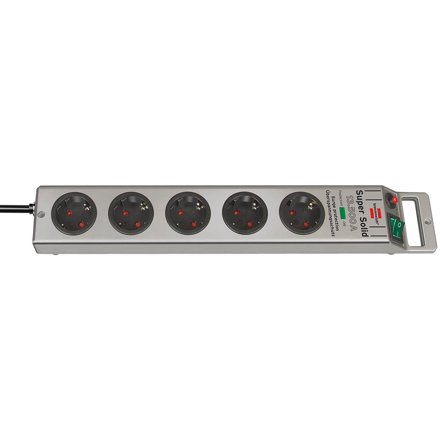 Brennenstuhl Super-Solid stroomverdeler 5-voudig zilver