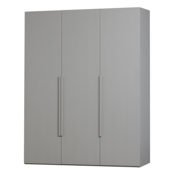WOOOD kledingkast 3-deurs Rens lichtgrijs hout 210 x 165 x 58 cm