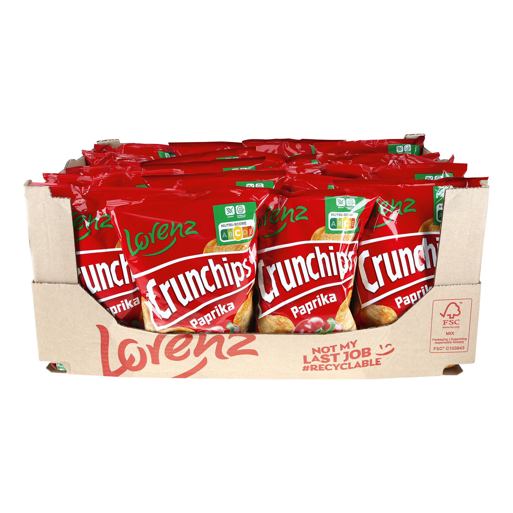 Lorenz Crunchips Paprika 150 g, 20er Pack