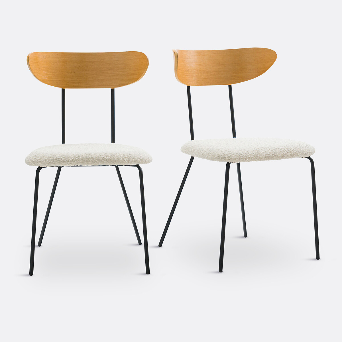 LA REDOUTE INTERIEURS<br>Conjunto de 2 cadeiras bouclette, Russel