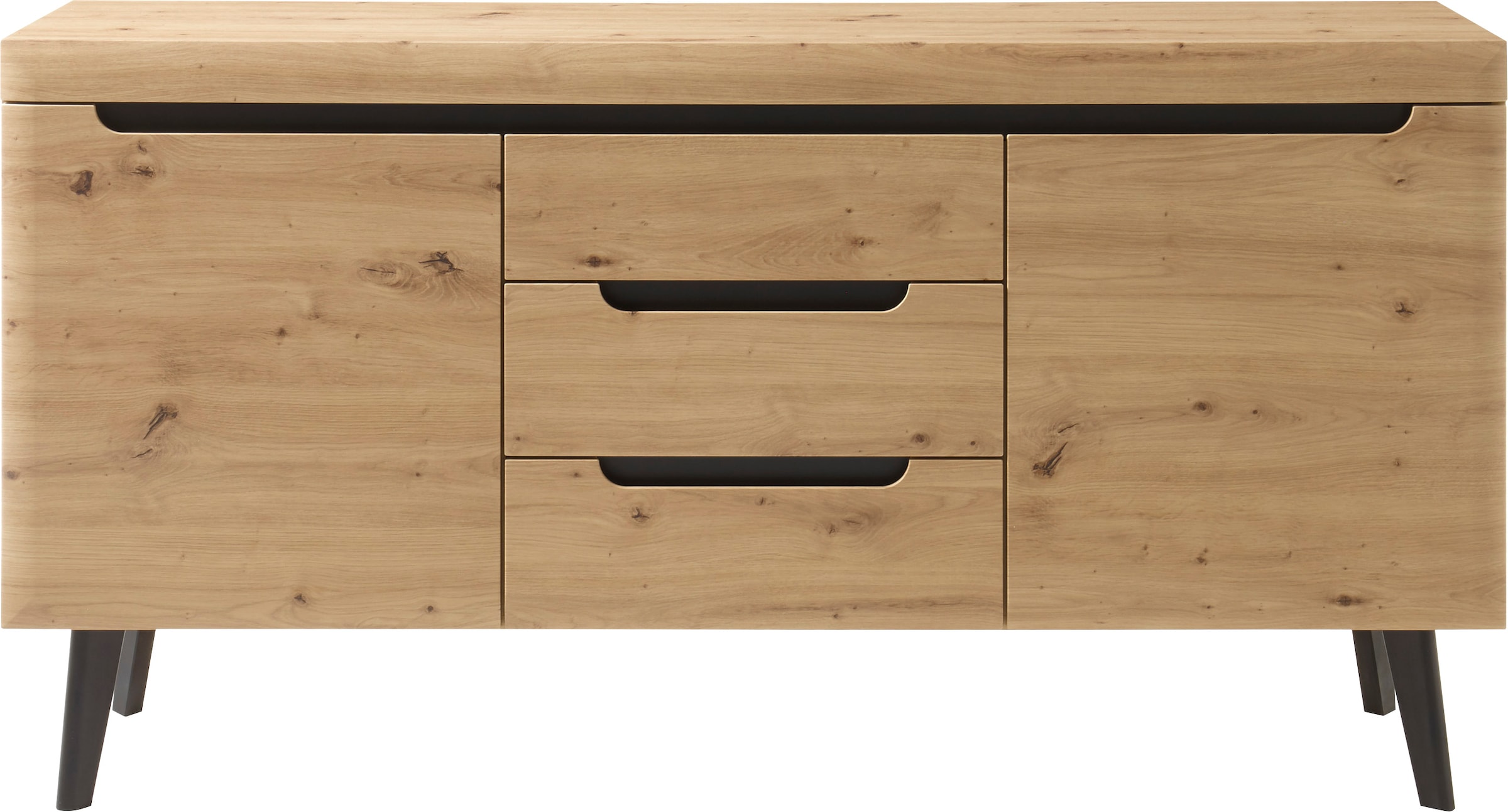 INOSIGN Sideboard »Torge, Anrichte, Kommode, Schubladenschrank« 1 Stk. tlg. abgeschrägte Füsse, drei Farben, Scandi Design, 160 cm breit