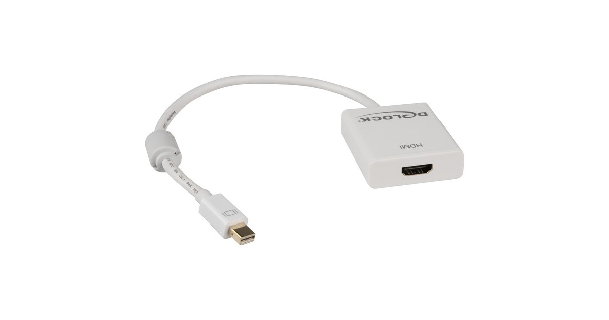 DeLOCKMini DisplayPort > HDMI adapter  (Wit, 0,2 meter, 4K)