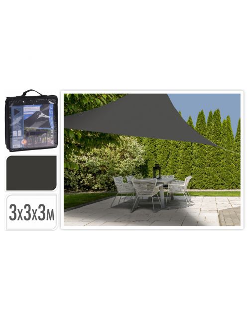 Homestyle Schaduwdoek - Tuinmeubelen - 3x3x3 m Grijs