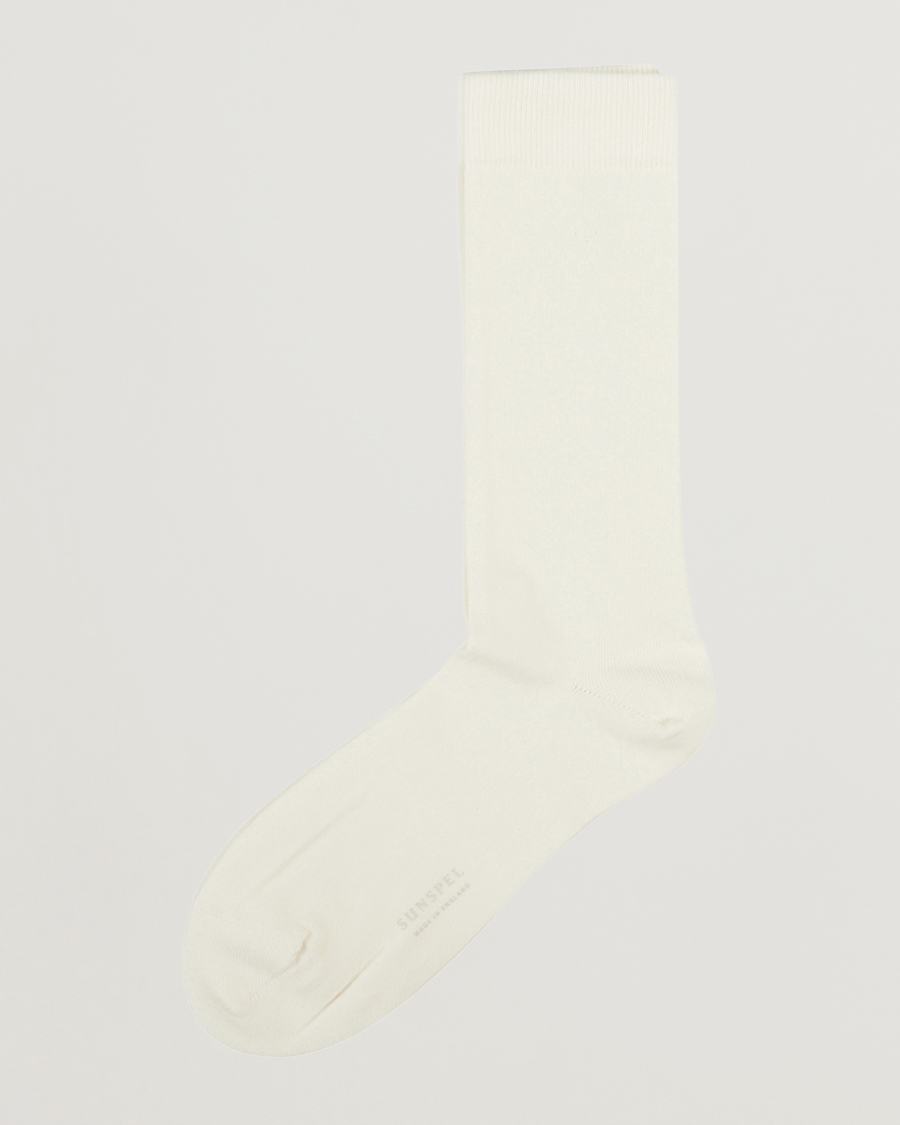 Sunspel Cotton Blend Socks White