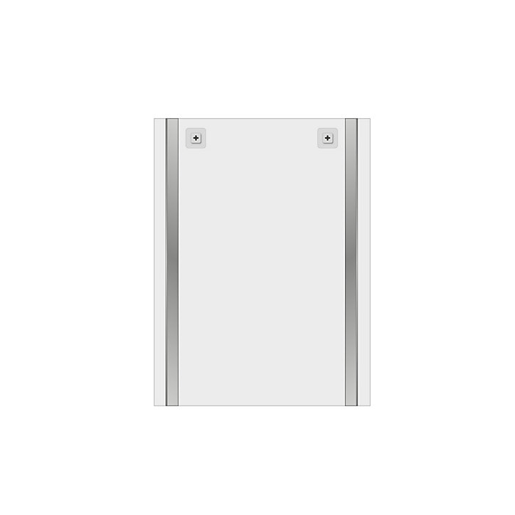 Miroir salle de bains rectangulaire 80x90 cm argent Imandra