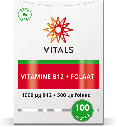 Vitals Vitamine B12 1000 mcg folaat 500 mcg (100 zuigtabletten)