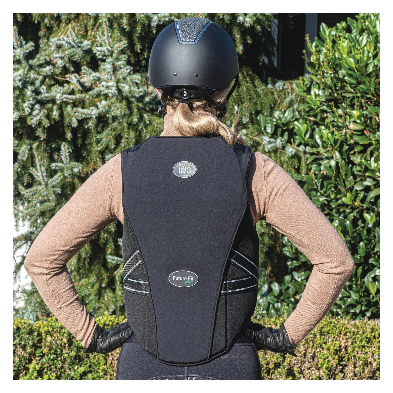 USG Rückenprotektor Precto Future Fit Green - schwarz