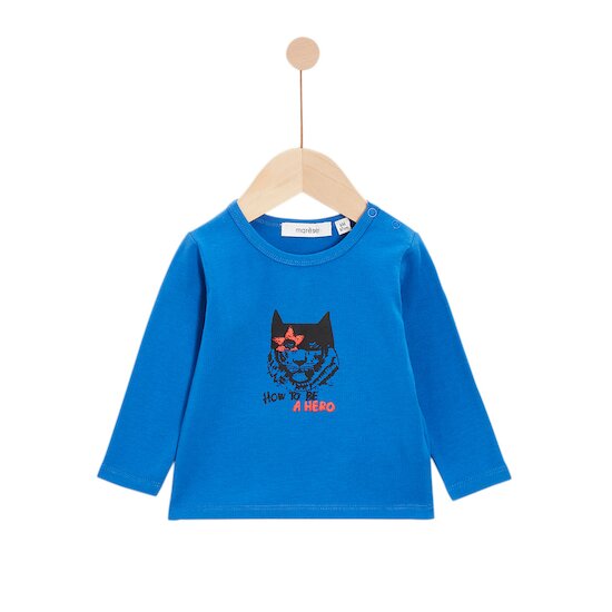 Pop mood T-shirt manches longues   bleu électrique        de               Marèse
