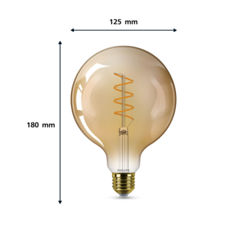 Philips LED Giant E27 40W filament goud 2200K