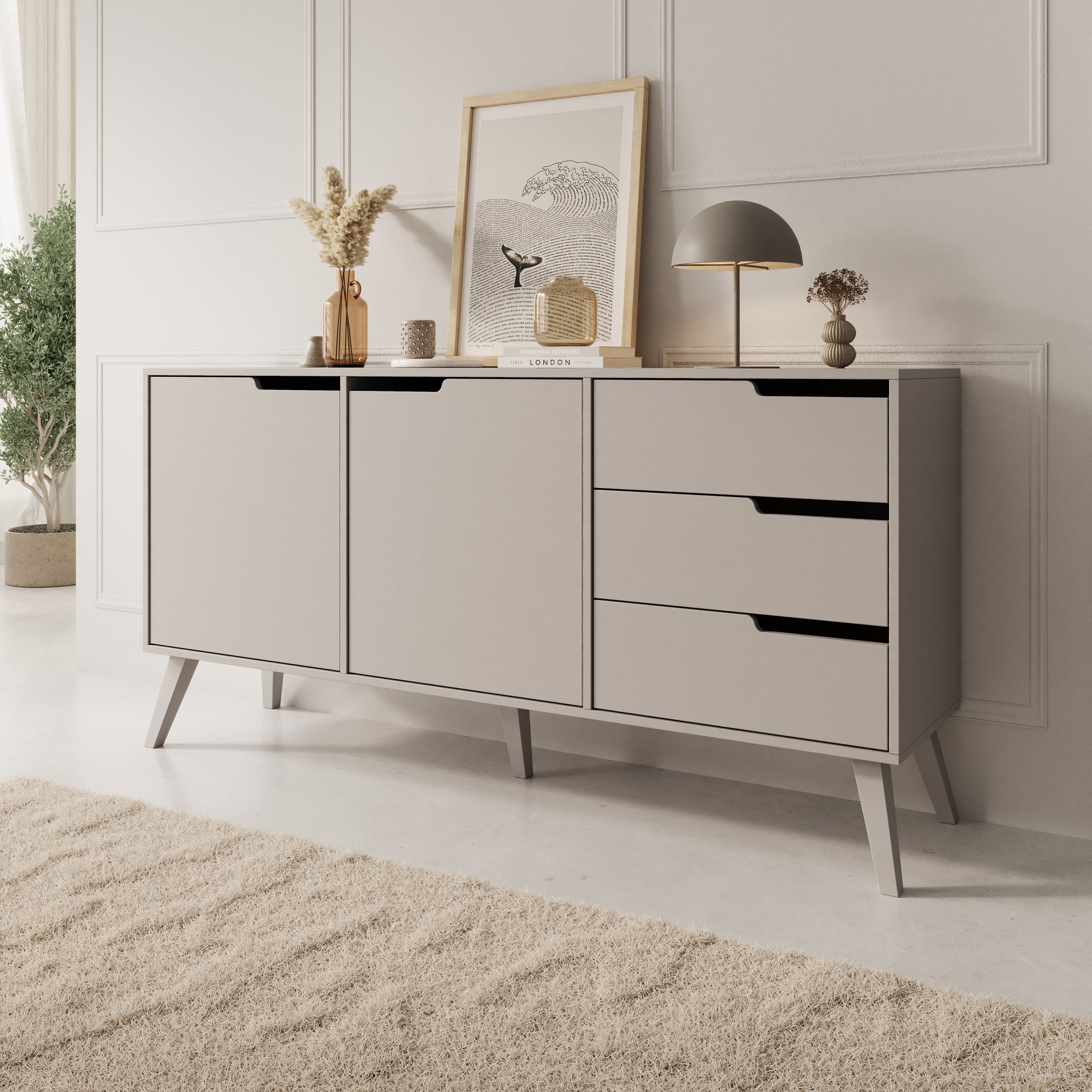 Nido - Dressoir - Beige - 160x40x80 cm