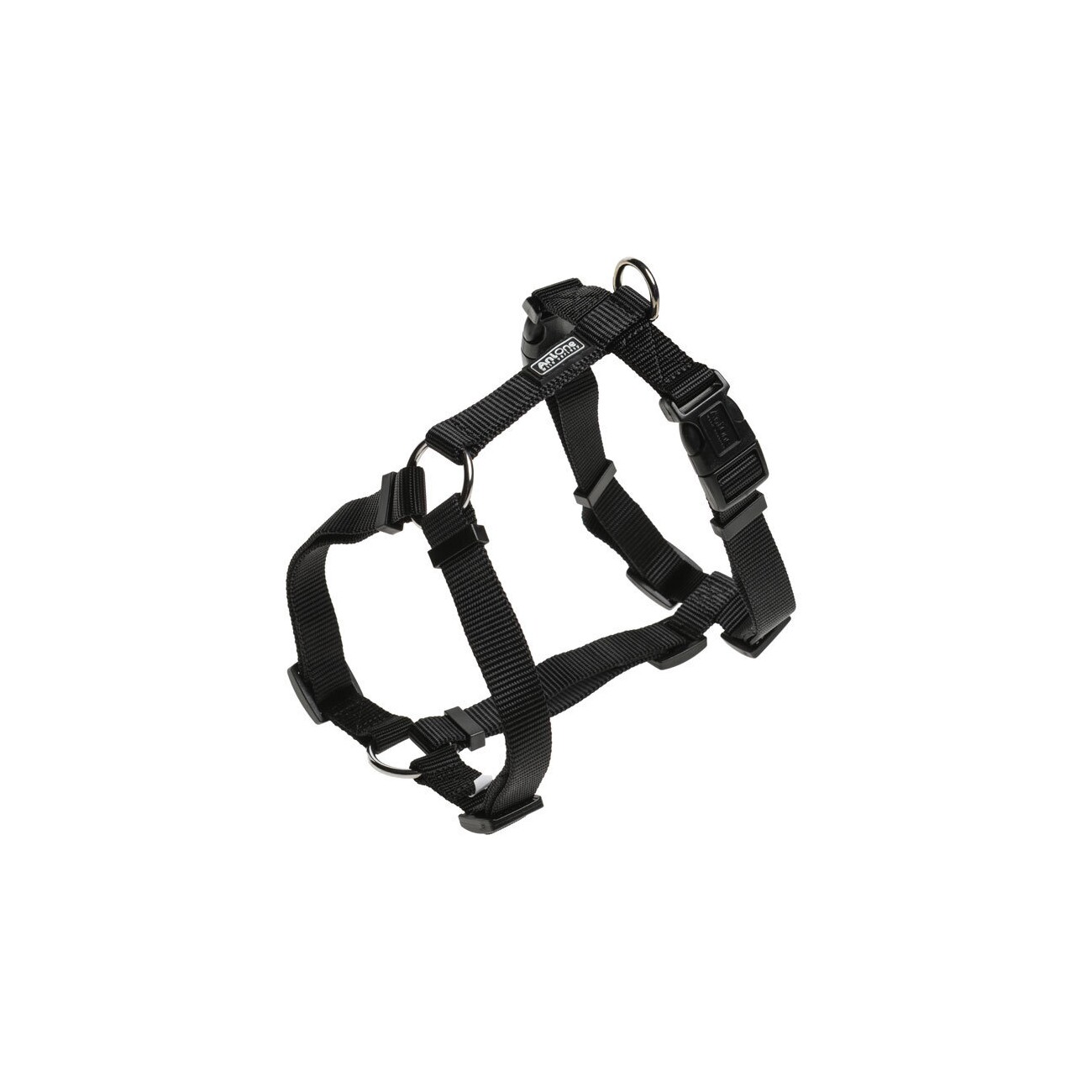 AniOne H-Geschirr Classic Nylon schwarz XS