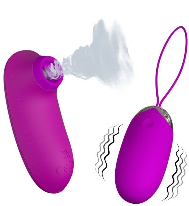Pretty Love - Vibrerend Eitje plus Luchtdruk Vibrator ORTHUS - Roze