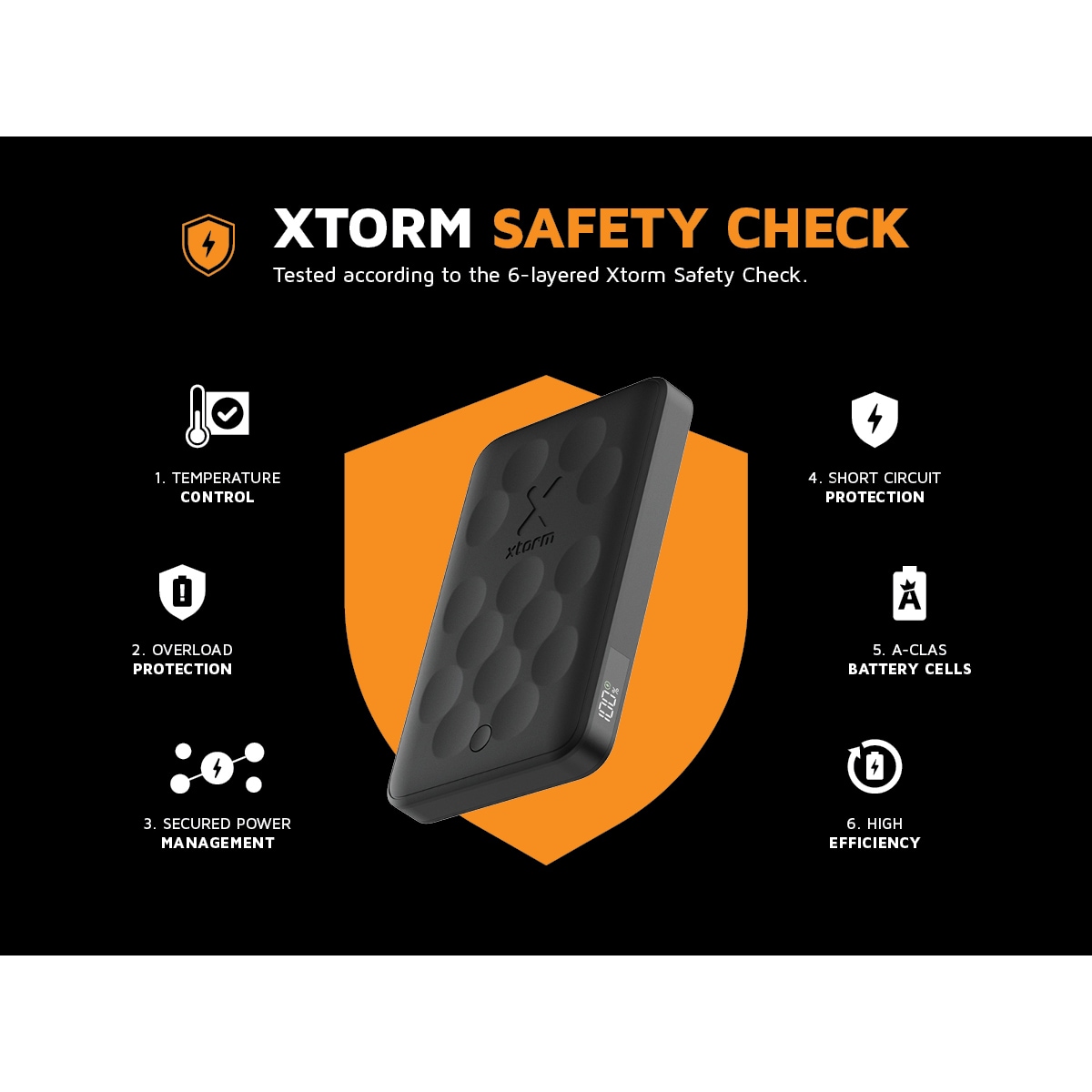 Xtorm FS5W051 Magnetic trådløs powerbank (midnattsort)