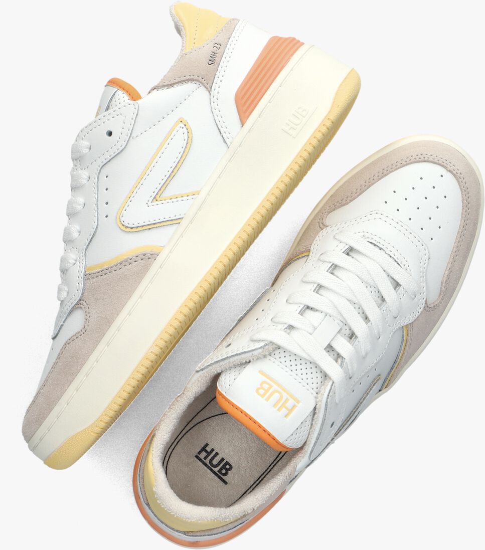 HUB witte hub lage sneakers smash