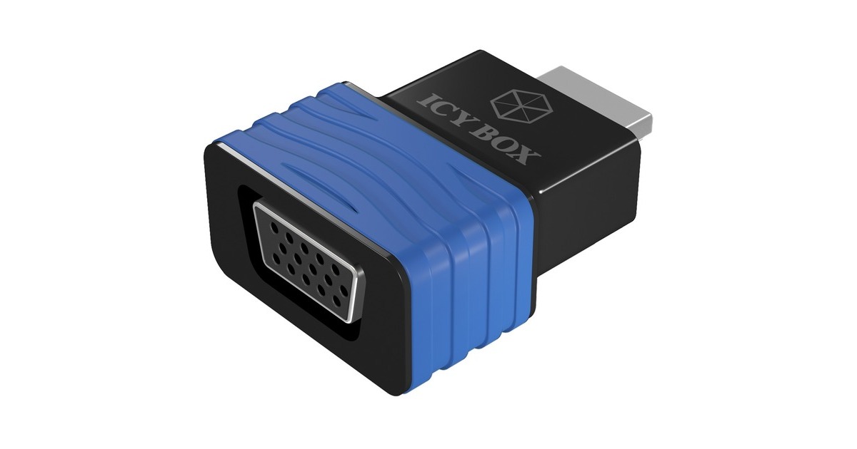 ICY BOXAdapter HDMI naar VGA  (Zwart/blauw, IB-AC516)
