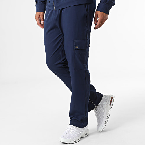 Ensemble Veste Zippée Et Pantalon Cargo KL-2093 Bleu Marine