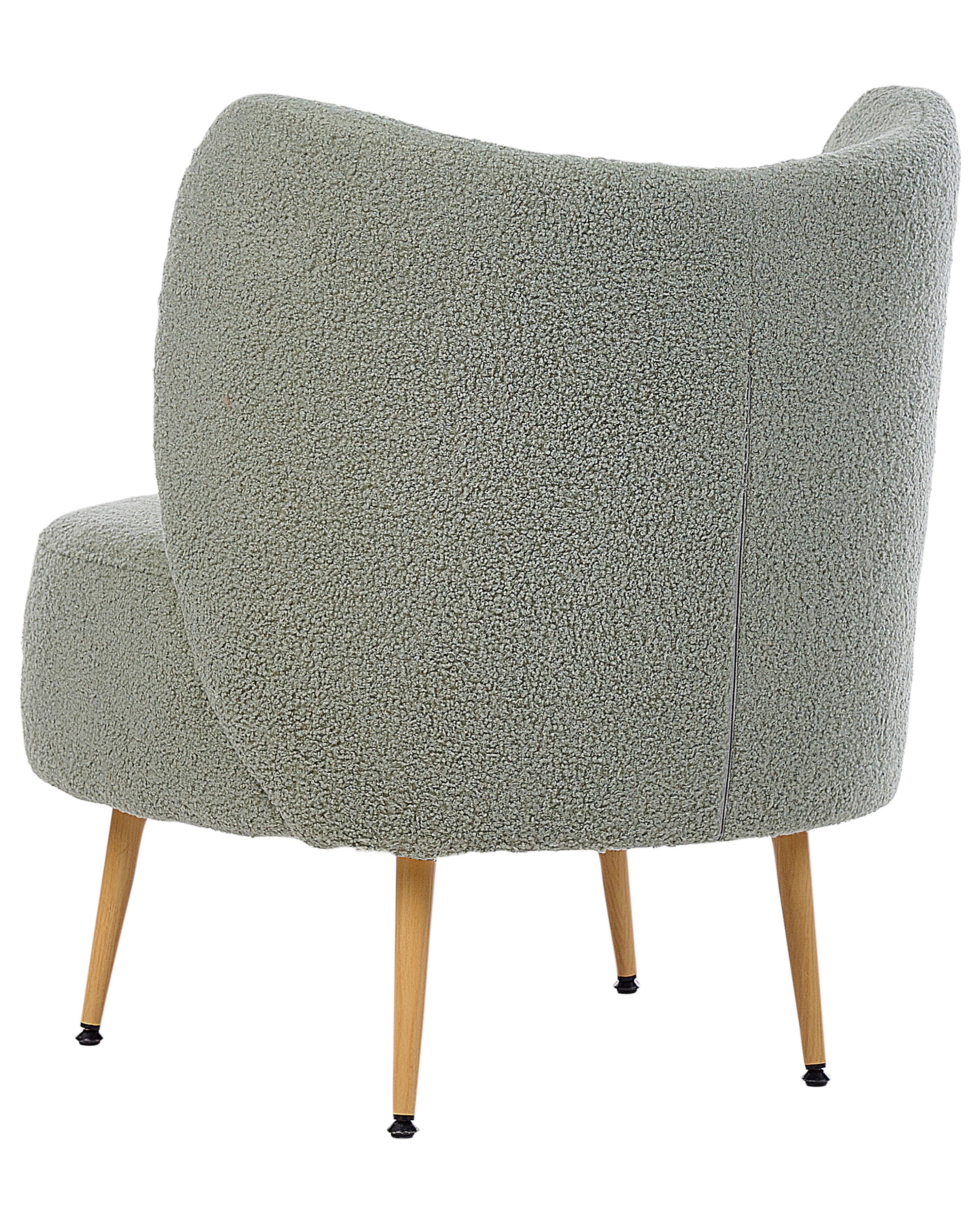 Fauteuil OTSBY II met kussen Bouclé Groen
