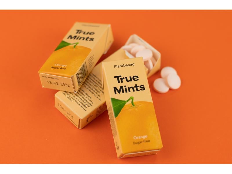 True Gum Bonbons True Mints Orange 13 g Lutschpastille mit Orangengeschmack