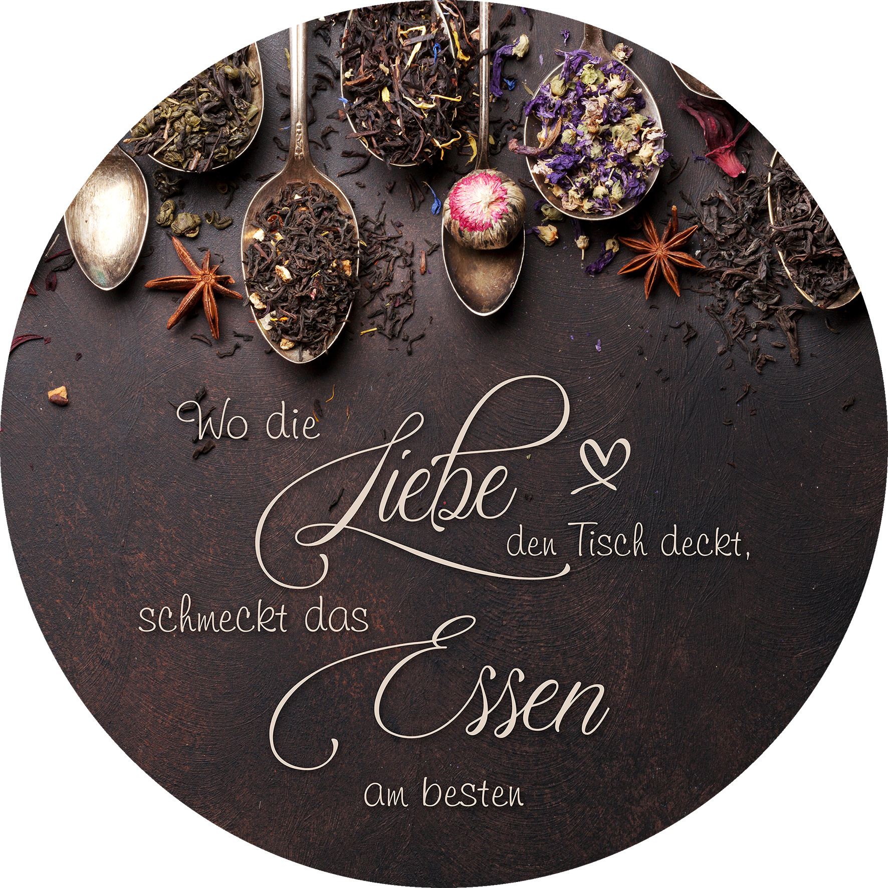Glasbild LIEBE & ESSEN