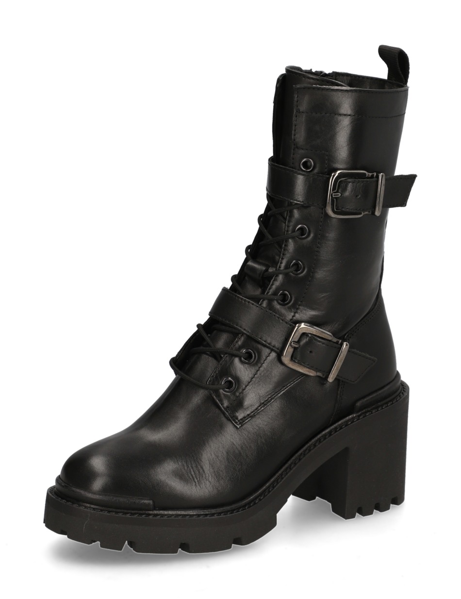 Glattleder Schnürstiefelette