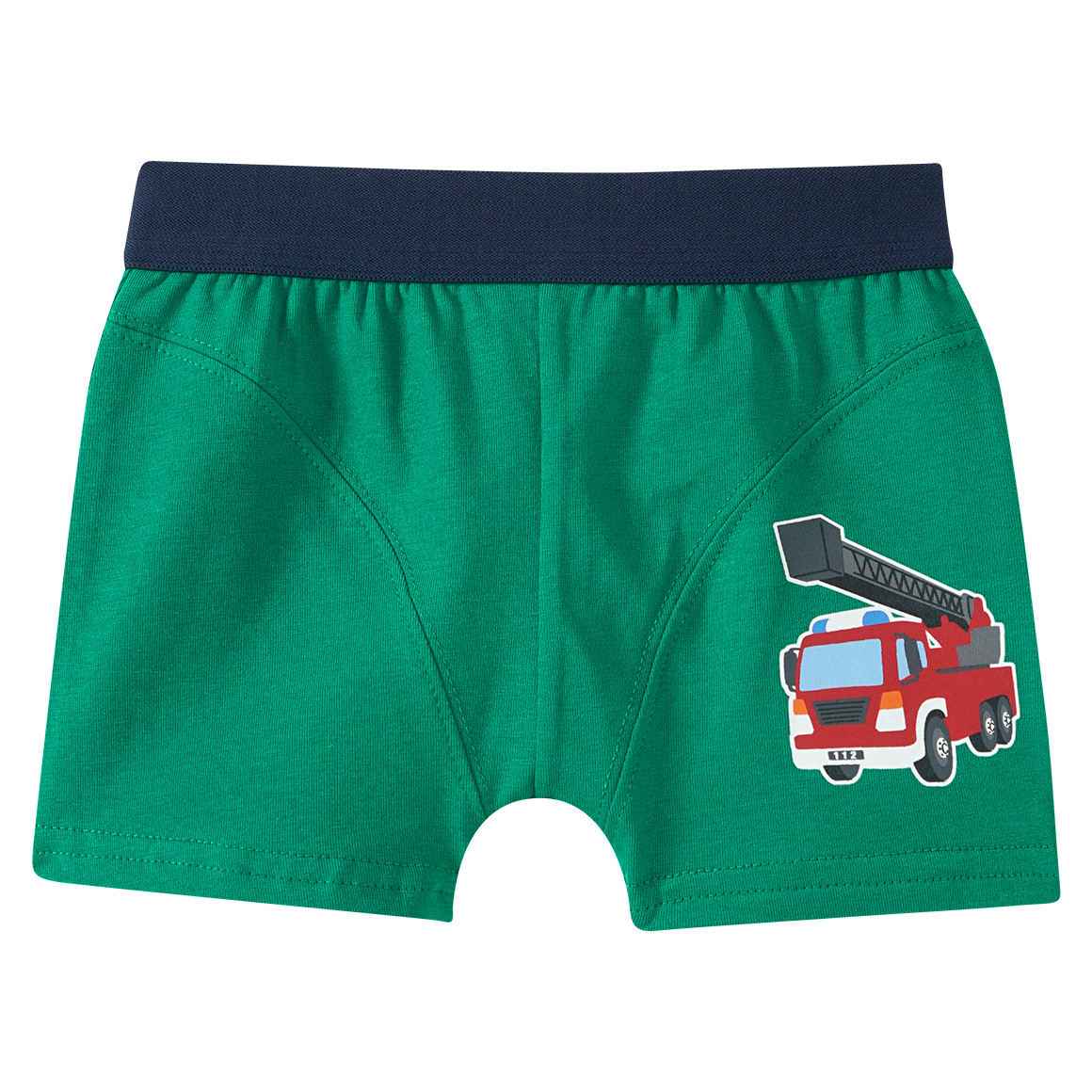 Topolino 5 Jungen Boxer in verschiedenen Dessins grün / dunkelblau / blaugrau