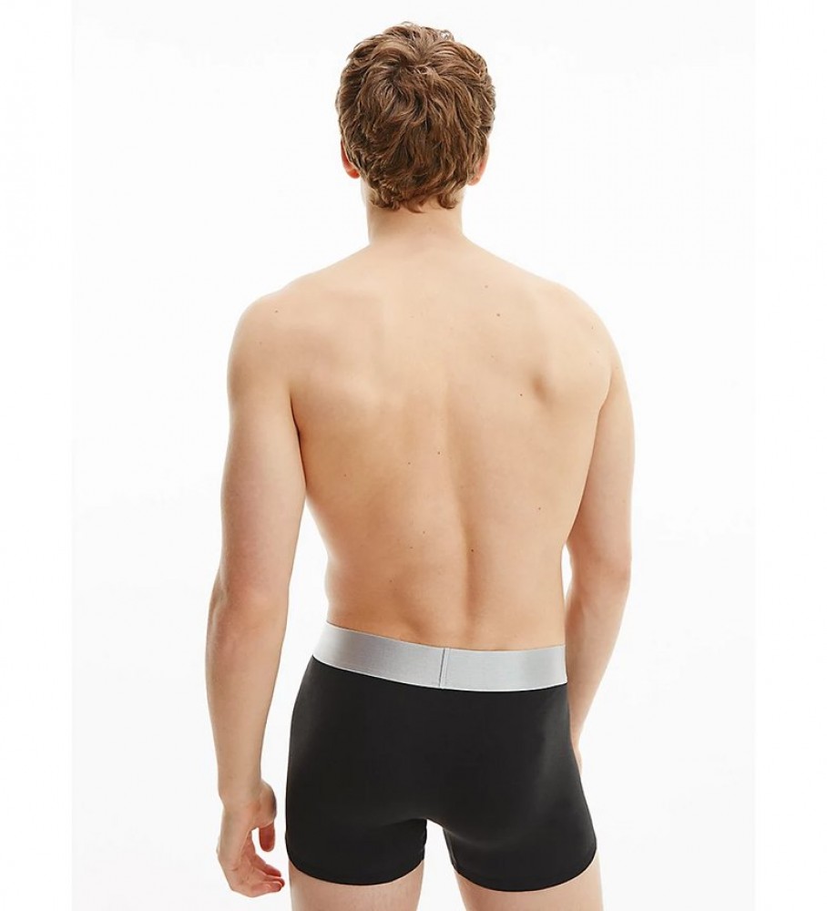 Cuecas boxer clássicas Calvin Klein, pacote com 3 unidades, pretas